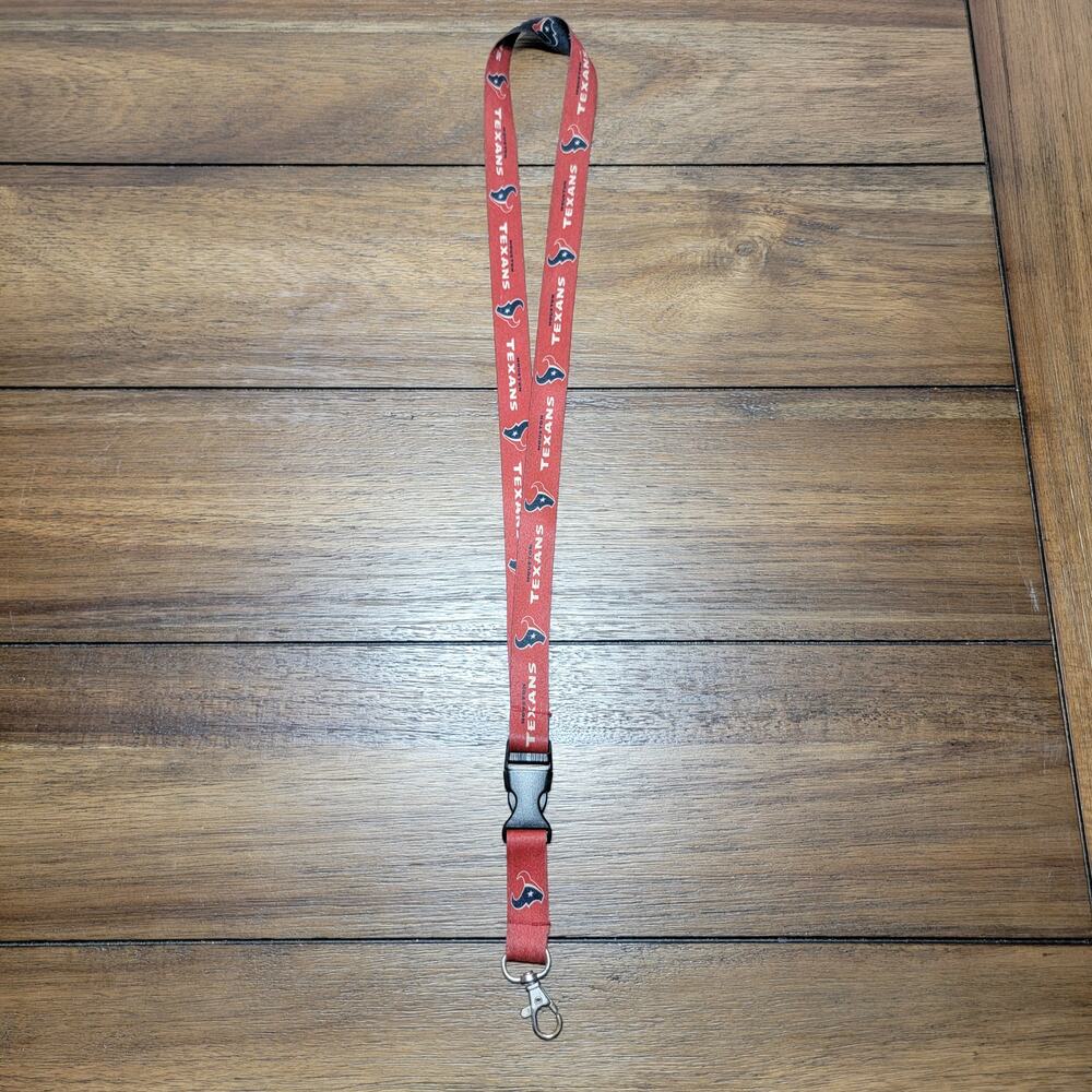 Houston Texans Red & Blue Reversible Lanyard w/ Detachable Clip
